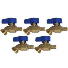 5 Pack XFITTING 1/2" Pex B Hose Bibb No kink, 1/2" Pex Sillcock, Garden Valve