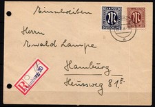 Alliierte Besetzung 34 gestempelt auf gelochtem Brief, gepr&uuml;ft Schlegel #KO562