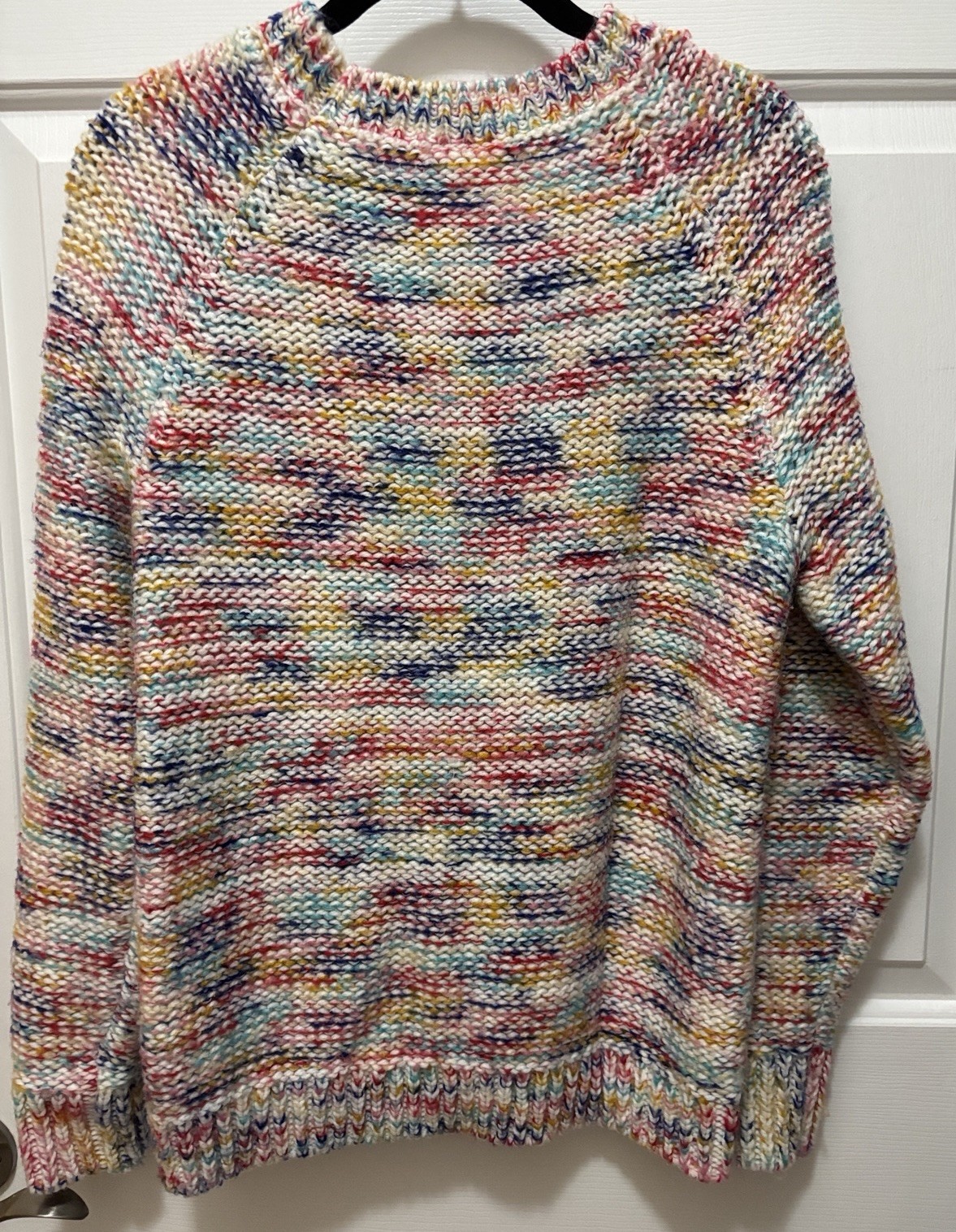 Loft Heavyweight Round Neck Cable Reverse Knit Ac… - image 3