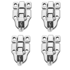 Wood Box Toolbox Cabinet Metal Spring Loaded Latches Catch Toggle Hasp Pack of 4