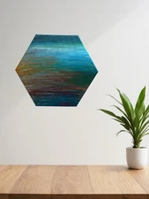 Abstract Original Oil Painting On Canvas Untitled  10 x 10 Signed Artist W/ COA