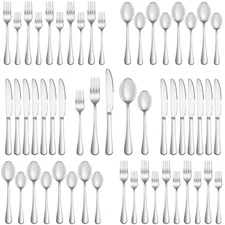 40 Piece Silverware Set Service for 8,Premium Stainless Steel Flatware Set,