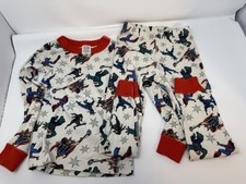 Hanna Andersson Marvel Christmas Long Pajamas Sz 110