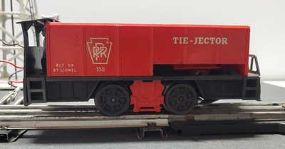 #ad Lionel Post War 55 Tie Jector Car 1958 O Gauge Tested Works as it should $65.00