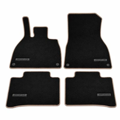 Original AMG Mercedes Fussmatten 4 Teilig Set EQS V297 297 AMG Designo schwarz - Bild 1 von 4