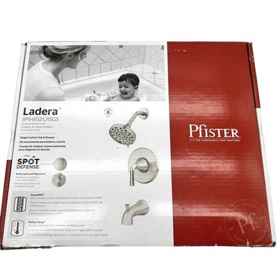 Pfister Ladera Brushed Nickel Tub & Shower Kit 8P8-WS2-LRSGS with Valve