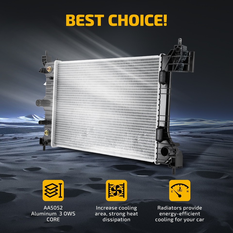 Aluminum Radiator Automatic trans Fits 2012-2017 Chevrolet Sonic 1.6L ...