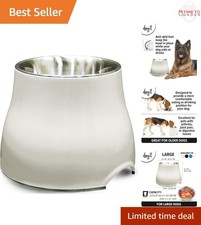 Dog Bowl Stainless Steel Large Elevated Food Water Dish for Indoor Use