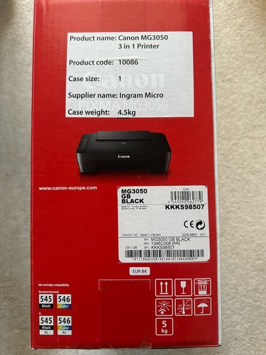 Canon Pixma MG3050 Wireless Printer Scanner Copier INCLUDES INK 545 546 WIFi NEW - 第 5/7 張圖片