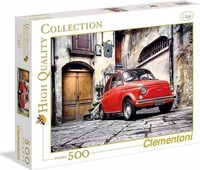 Gadget - Clementoni: Puzzle 500 Pz - High Quality Collection - Fiat 500 -D- Clem