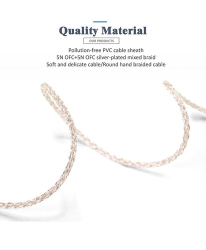 GUCraftsman 5N OFC Silver Plating+Graphene Mixed Braid For Sennheiser IE900 - Bild 4 von 6