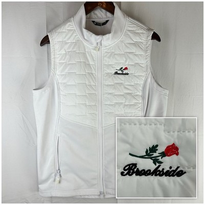 Levelwear Puffer Front Vest Women's XL White Brookside Rose $115