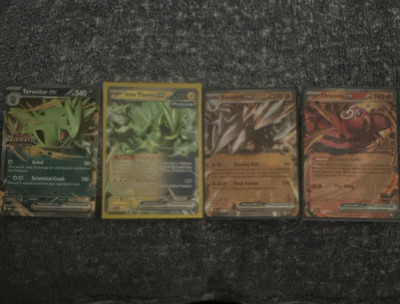 Pokémon EX Holo Card Lot Tyranitar EX, Iron Thorns EX, Excadrill EX, Oricorio EX