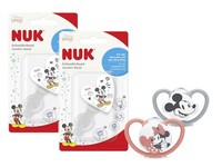 Nuk Space Schnuller Mickey Gr. 1 (0–6M) + 2 SaugerbäNder – Bpa-Frei