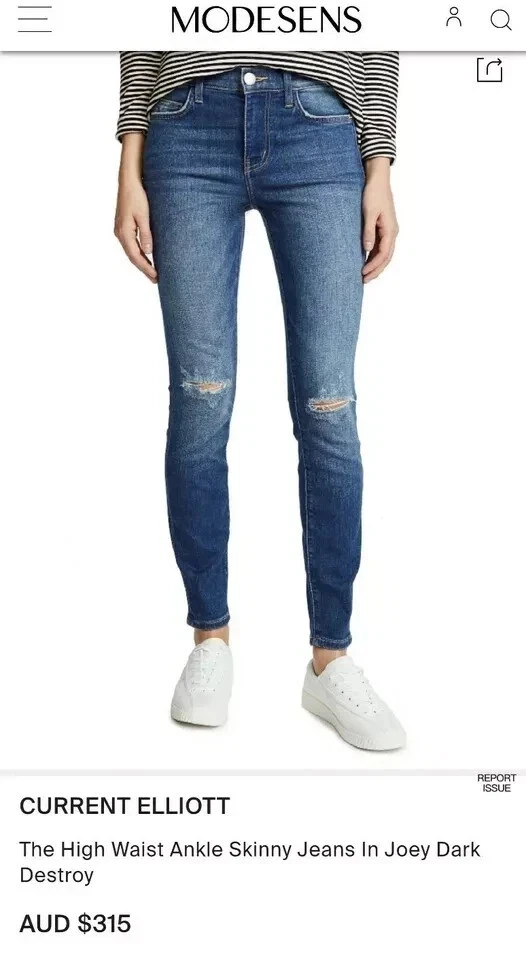 new women Current Elliott Skinny Jeans High Waist size 27 W28'' RRP £238  b1 - Image 4 of 4