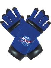Adult's Blue Astronaut Gloves Costume Accessory
