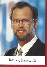 Autogrammkarte Rudolf Scharping Ministerpräsident Rheinland-Pfalz  - A 42 -