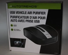 Autotrends USB Vehicle Air Purifier with 2 Extra Filters New in Box
