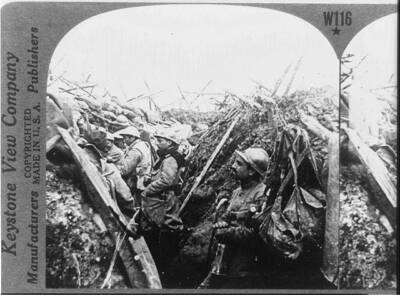 A French departure trench just before zero hour c1900 Old Photo
