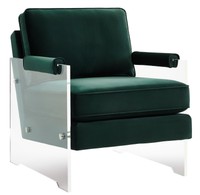 Mercer41™ Dore Velvet/lucite Armchair on sale Mercer41™ Dore Velvet/lucite Armchair on sale