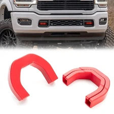 Tow Hook Covers Fits for Dodge RAM 1500 2019-2025 ，Front Tow Hook Covers （Red）