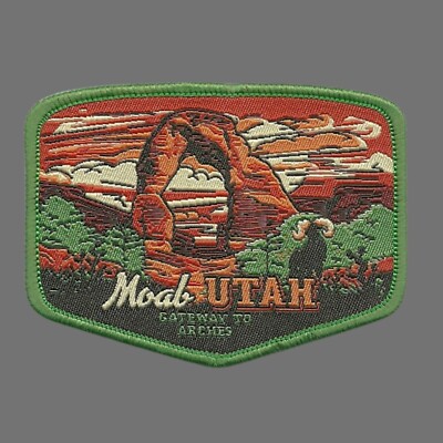 Utah Patch   Moab UT   Gateway to Arches   Travel Patch Iron On   UT Souvenir