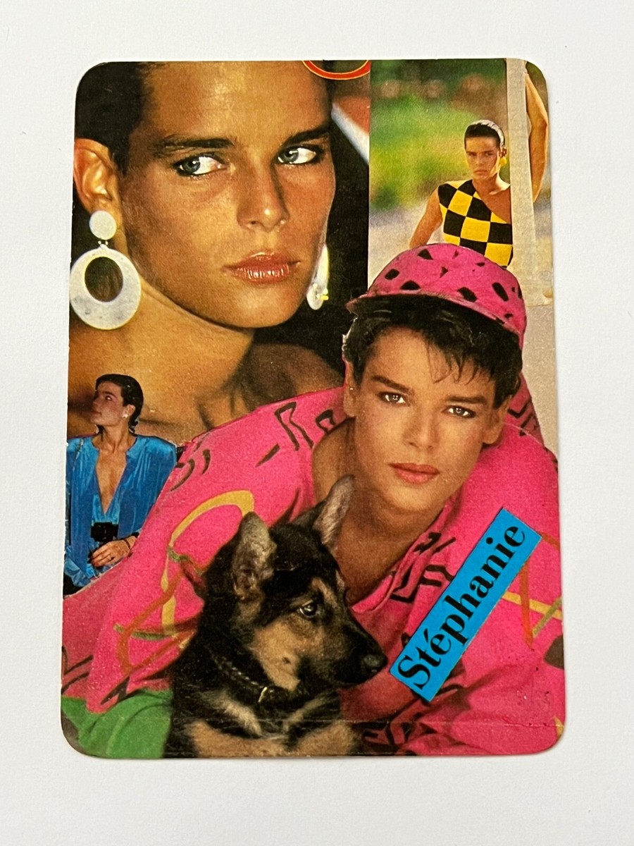 vintage pocket calendar 1987 stéphanie dog german shepherd singer