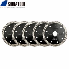 Diamond Turbo Saw Blade Superthin Cutting Disc Wheel for Marble Tile 5pcs 4.5in