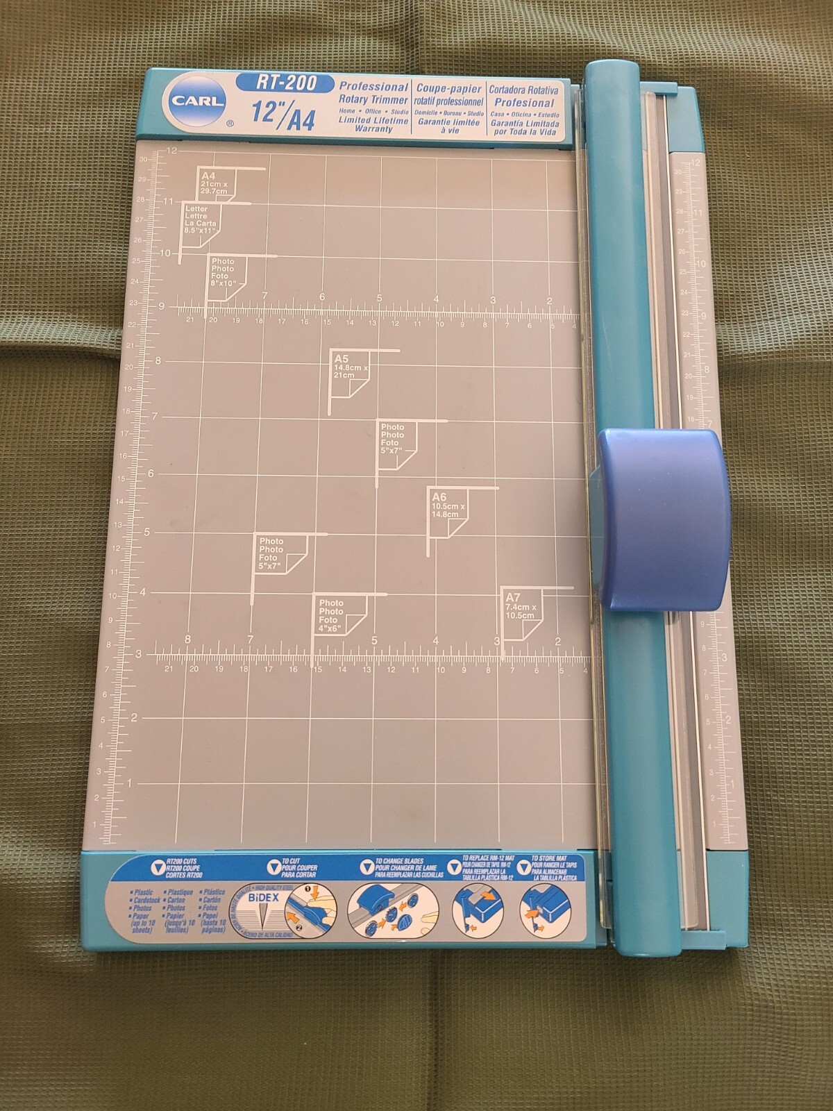 Rotary Trimmer/ Paper cutter by Carl Professional RT200 12" A4 eBay