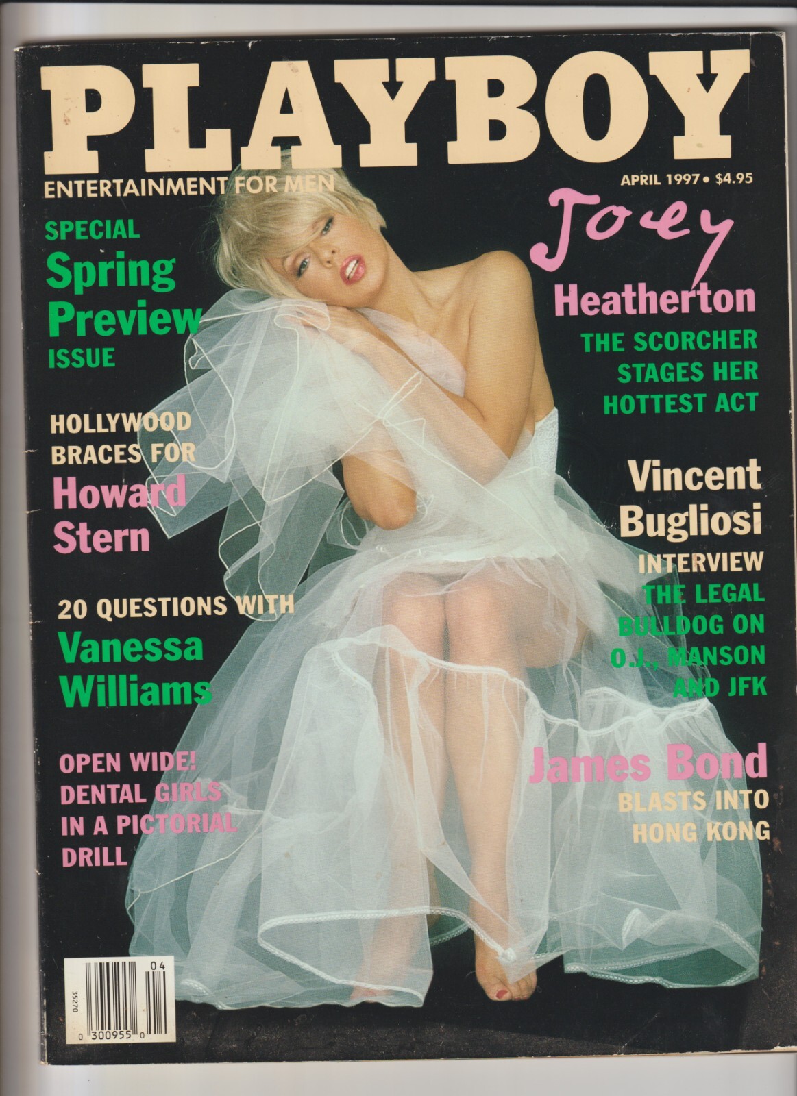 Playboy Magazine April 1997 Joey Heatherton Vanessa Williams Dental