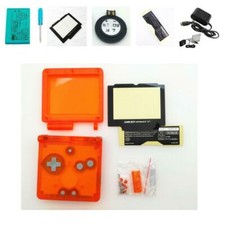 NEW GBA SP Game Boy Advance SP Replacement Housing Shell Clear Orange USA 