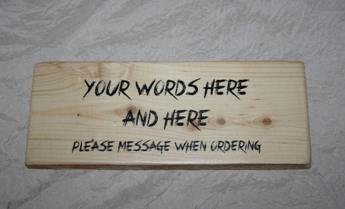 Personalised Sign Plaque Custom Font Choice Indoor Outdoor Garden Shed Garage - Picture 28 of 29