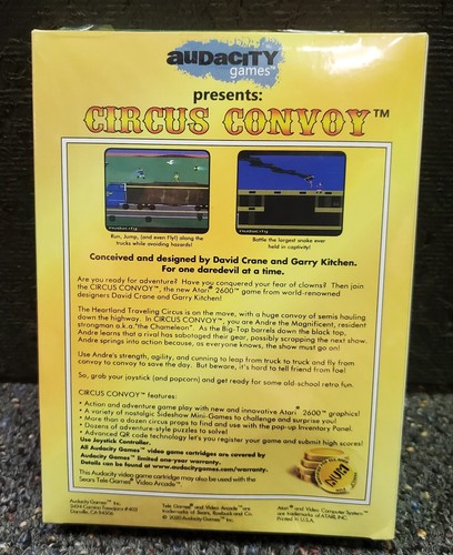 Atari 2600 7800 - Circus Convoy - Audacity Games NIB Sealed - Collector Edition - Picture 2 of 9