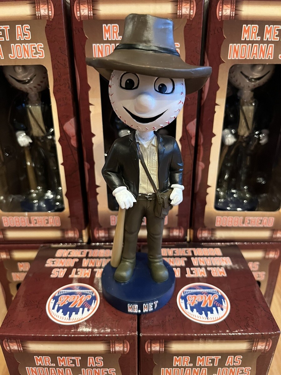 New York Mets Indiana Jones Mr Met Mascot Bobblehead 6/27