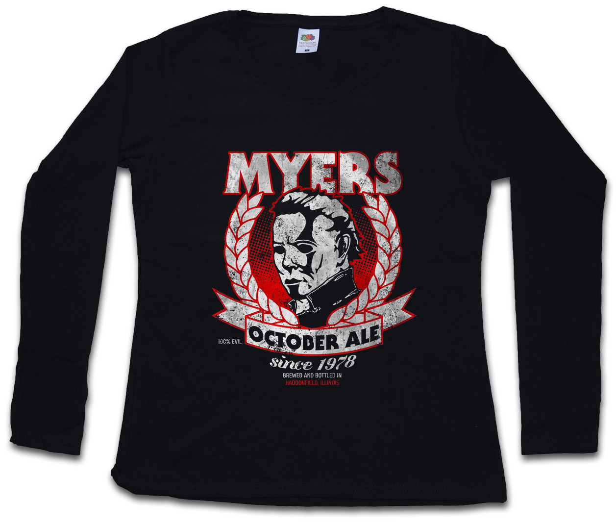 MYERS OCTOBER ALE WOMEN LONG SLEEVE T-SHIRT Halloween H20 Fun Beer ...