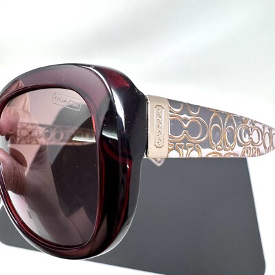 Coach Sunglasses HC 8076 (L067 Laurin) Burgundy/Pink Crystal Frames 56 [] 15 135 Coach Sunglasses HC 8076 (L067 Laurin) Burgundy/Pink Crystal  main image 2