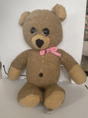 VTG 1974 Teddy Bear Plush Stuffed Animal Fair Cook Co Savings Loan