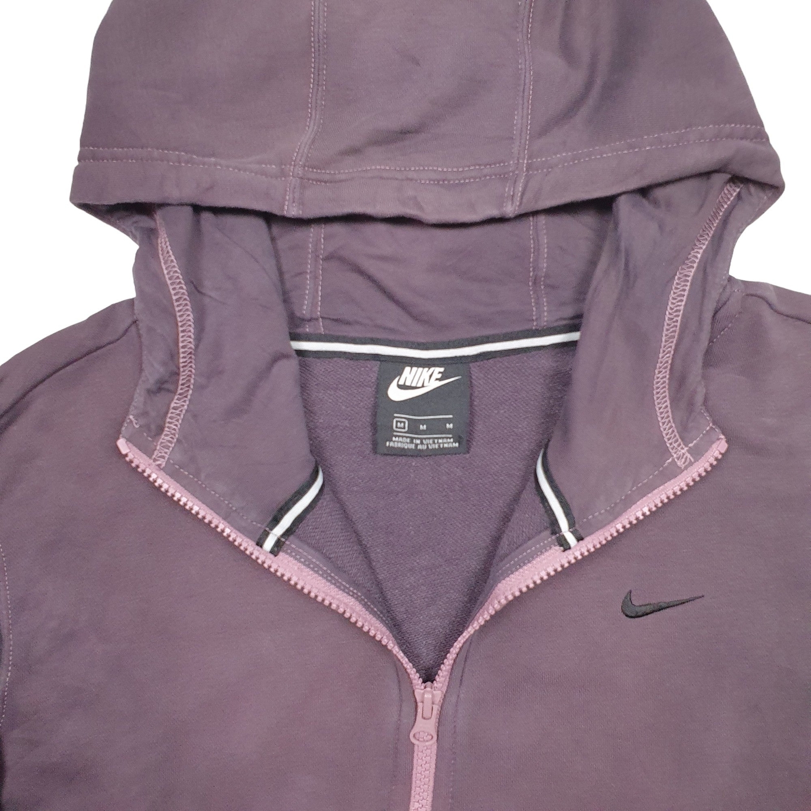 NIKE Full Zip Cotton & Polyester Jumper Sweatshirt Womens M image 2