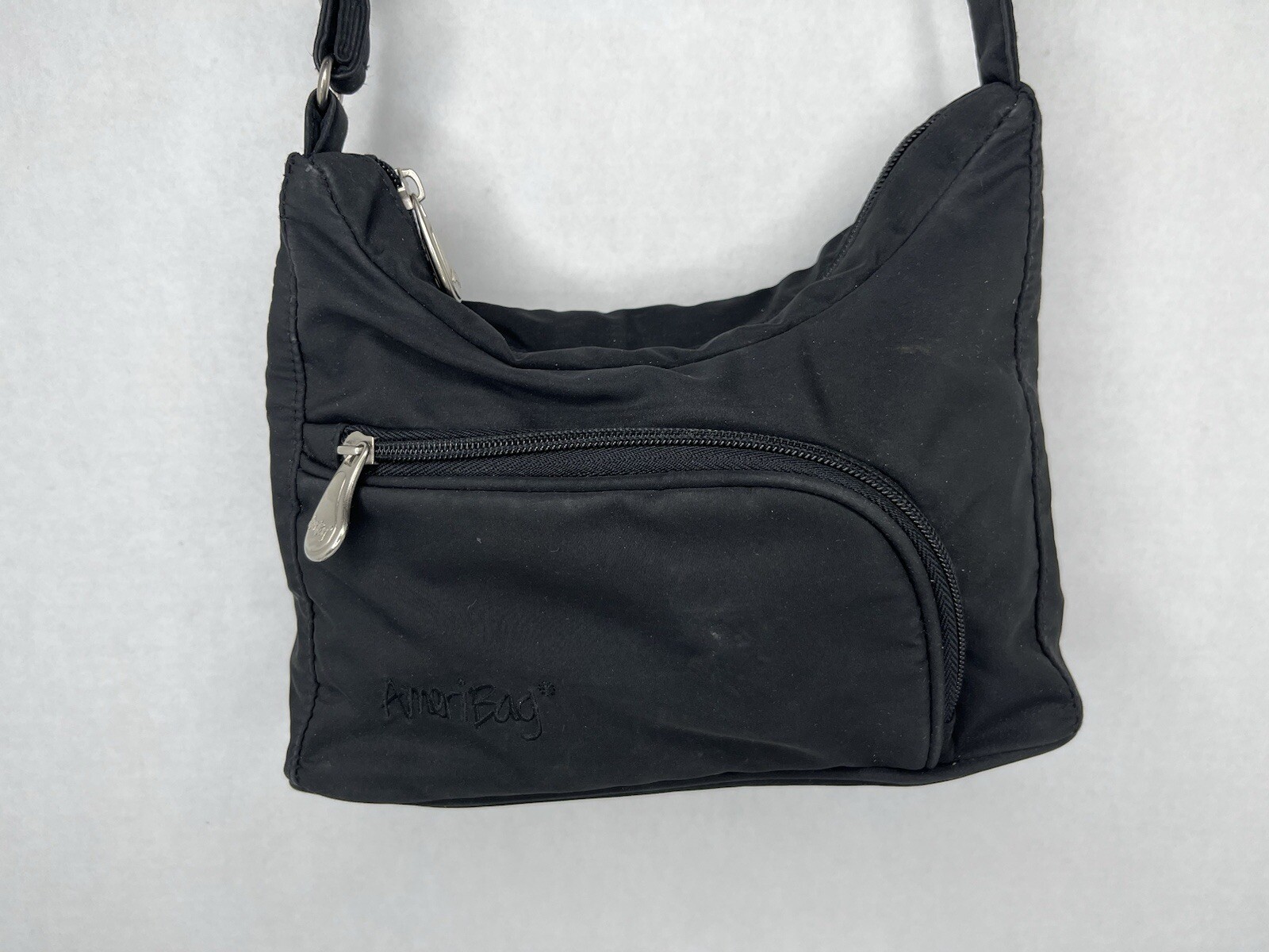 Ameri Nylon Healthy Mini Shoulder Bag Solid Black… - image 2