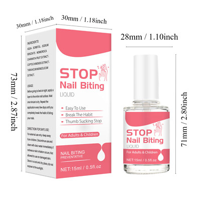 15ml Anti Kau Nagellack Stop Nail Biting Bitter Nagellack Ungiftige Nagelpflege
