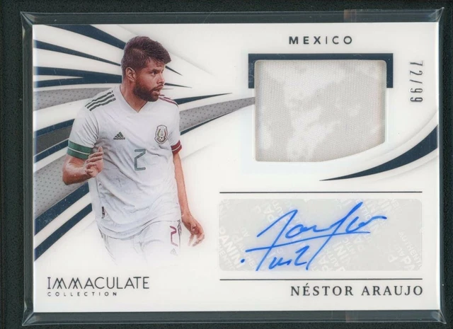 2021 NESTOR ARAUJO 72/99 AUTO JERSEY PANINI IMMACULATE COLLECTION AUTOGRAMME