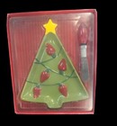 Hallmark Cheese Serving Dish With Lighted Spreader Christmas Tree Holiday 