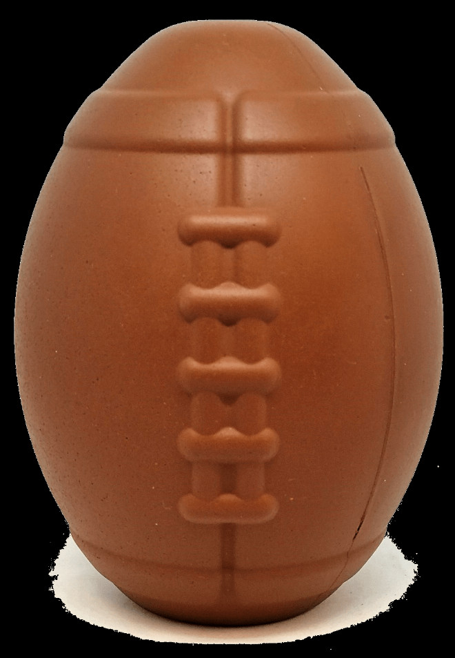 Прочная резиновая игрушка для жевания и дозатор лакомств MKB Football Коричневый Большой