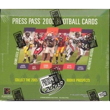 PRESS PASS 2005 FOOTBALL TRADING CARDS HOBBY BOX 24 PACKS NEW SEALED