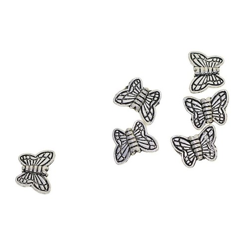 100 Pieces Each Pack, Alloy Butterfly Animal Spacer Beads, Retro Vintage Tibetan - Picture 2 of 9