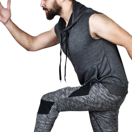 Men Sleeveless Hoodie Tank Top 
