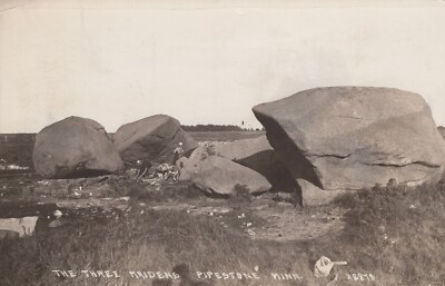 The Three Maidens Pipestone Minnesota Posted Real Photo RRPC Vintage Post Card