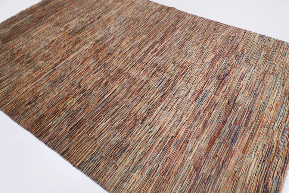 7 x 10 ft Multicolor Gabbeh Afghan Hand Knotted Wool Area living room Rug - Image 2 of 4