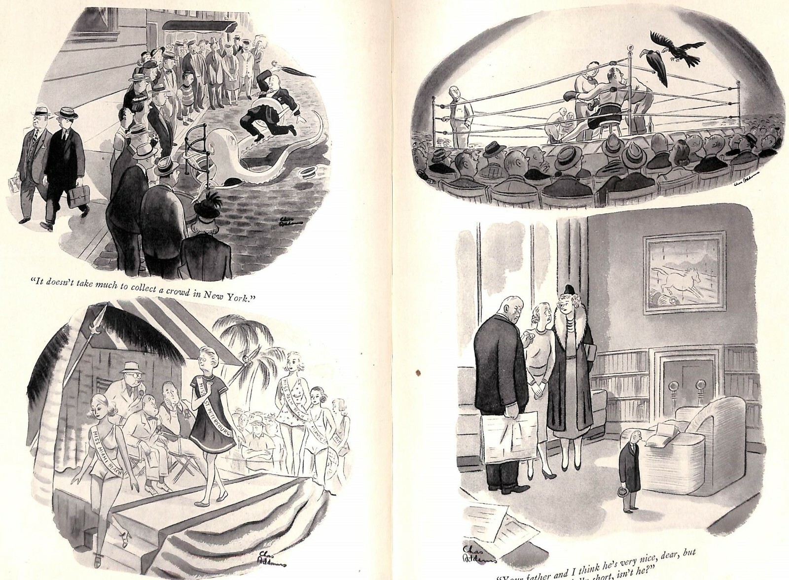 "Drawn and Quartered An Album of Drawings" 1942 Addams, Chas eBay