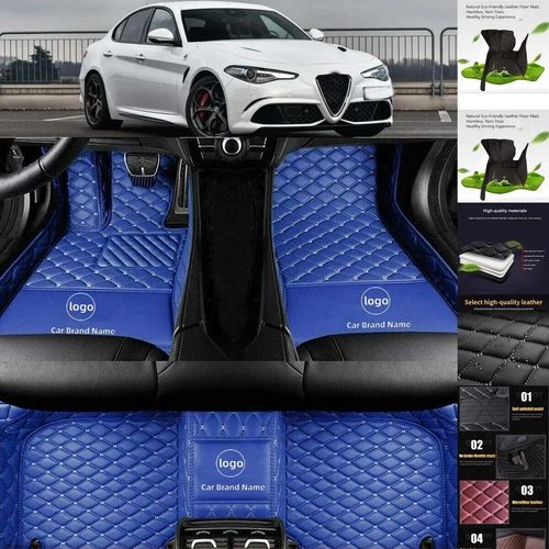 For Alfa Romeo Giulia Stelvio Car Floor Mats Handmade Custom Waterproof Carpets - Imagen 1 de 37